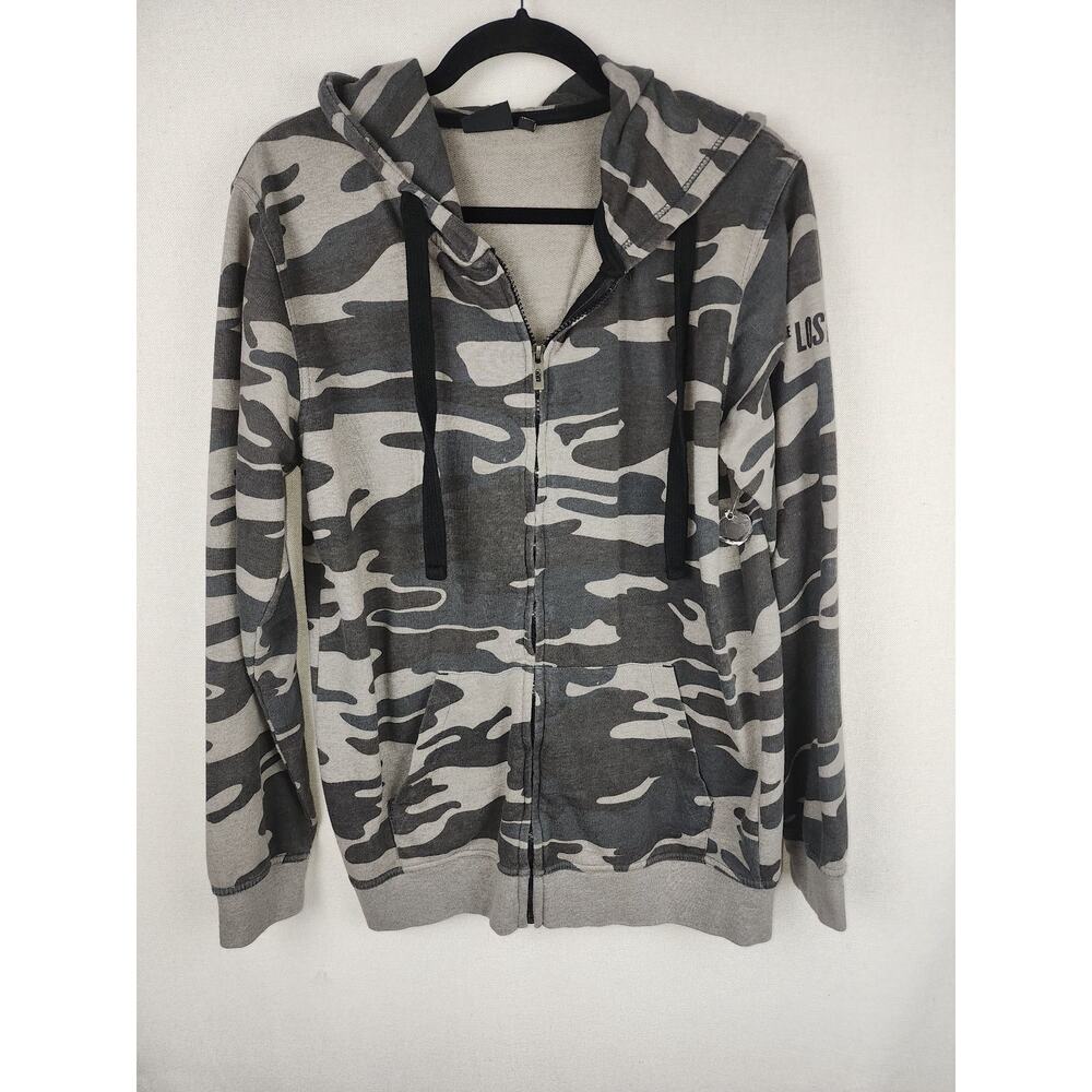 Burnside unisex M camo full zip comfy Hoodie gorpcore cabincore outdoor workwear